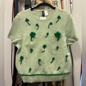 NWT st Patrick’s hand embellished sweater